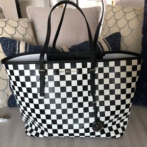 Michael Kors Checkered Travel Tote